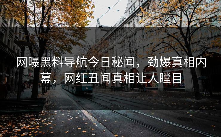 网曝黑料导航今日秘闻，劲爆真相内幕，网红丑闻真相让人瞠目