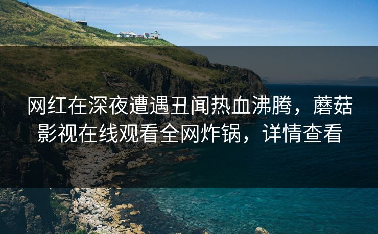 网红在深夜遭遇丑闻热血沸腾，蘑菇影视在线观看全网炸锅，详情查看